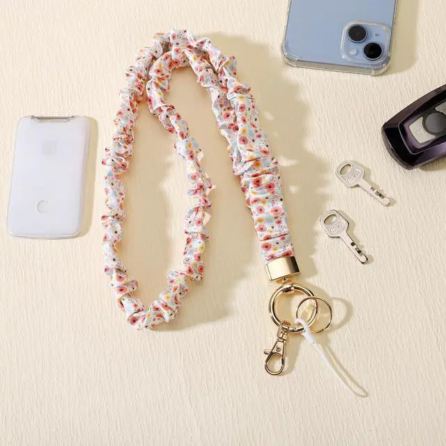 Alt view image 3 of 6 - Stretchy Lanyard for ID Badges,Teacher Lanyard for Keys, Cute Neck Lanyard for Women (Little Daisy)