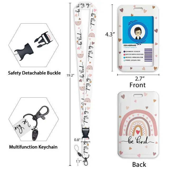 Alt view image 4 of 6 - Teacher Lanyards for ID Badges, Badge Holder Retractable Reel
