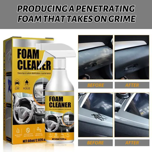 Alt view image 4 of 7 - Multi-Purpose Foam Cleaner,Car Interior Foam Refinisher Cleaner,All Around Master Foam Cleaner, Foam Cleaner All Purpose for Car, Interior (2pcs)