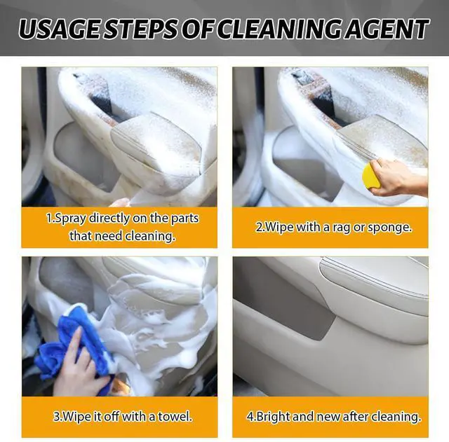 Alt view image 7 of 7 - Multi-Purpose Foam Cleaner,Car Interior Foam Refinisher Cleaner,All Around Master Foam Cleaner, Foam Cleaner All Purpose for Car, Interior (2pcs)