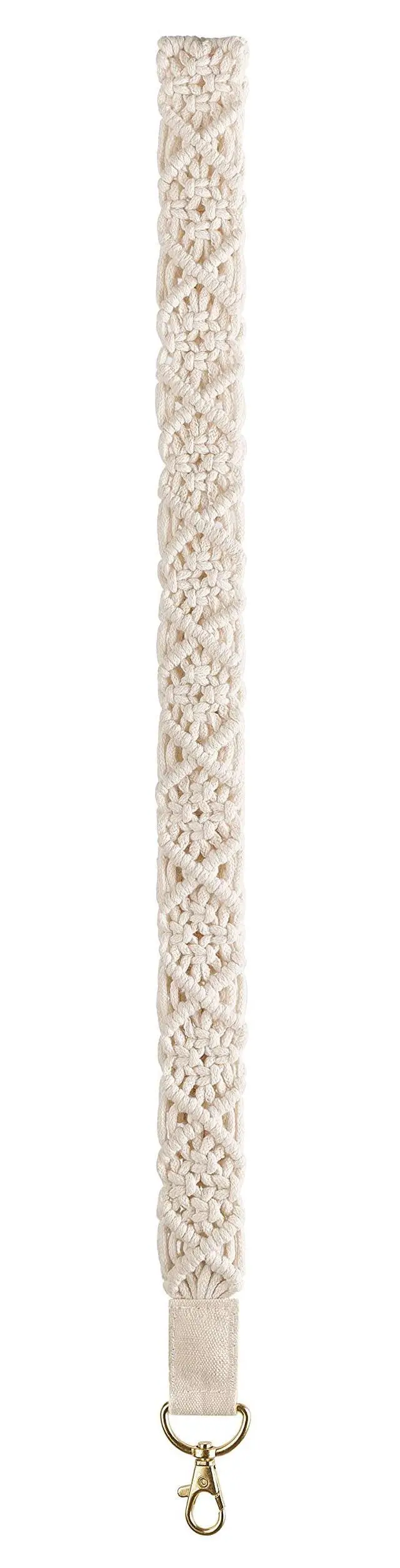 Alt view image 6 of 7 - Macrame Lanyard Holder Neck Lanyards for ID Badges Keys Key Chain Boho Style Long Lanyard Strap for Women Teacher Employee Student, 17.9"