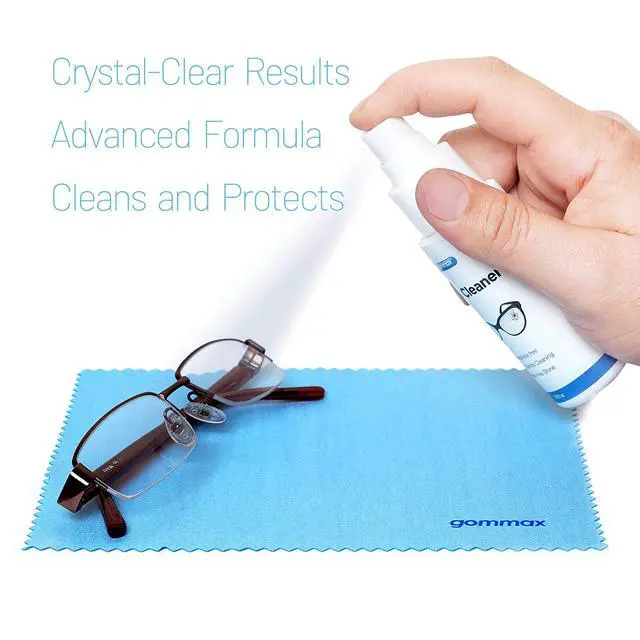 Alt view image 3 of 4 - Lens Cleaner Kit with Glasses Cleaning Cloth, Eyeglass Cleaner Spray, Glasses Cleaner Kit, Safe for Coated Lenses, Sunglasses Cleaning Solution 1.7 fl oz