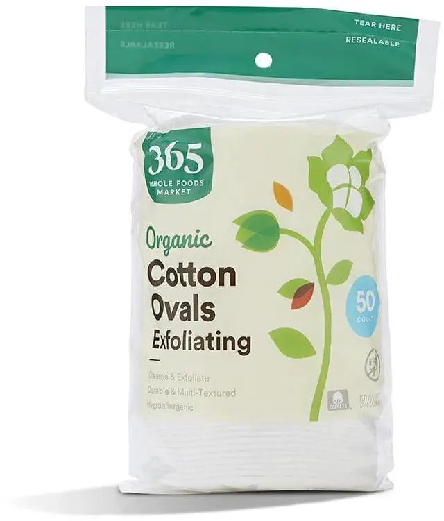Main image of , Organic Cotton Ovals, Exfoliating, 50 Count