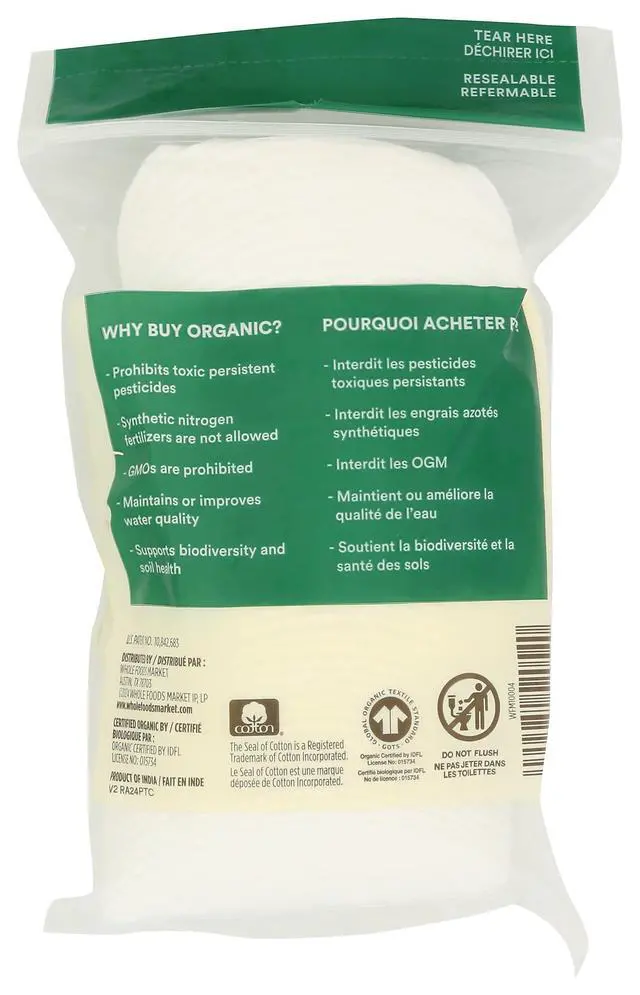 Alt view image 2 of 6 - , Organic Cotton Ovals, Exfoliating, 50 Count