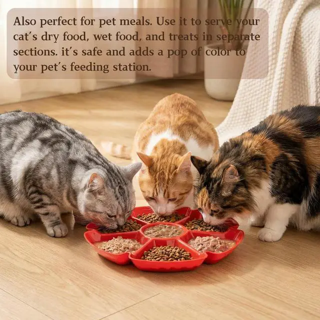 Alt view image 5 of 7 - 12 Pcs Plastic Snack Serving Tray, 12 Inch Unbreakable Chip and Dip Divided Serving Plates, Round 7 Compartments Multifunctional Food Platter for Snack, Nuts, Candy, Dried Fruit, Veggies