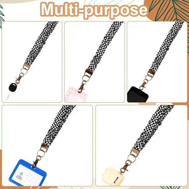 Alt view image 6 of 7 - 2 Pack Scrunchie Lanyards for ID Badges Keys for Teacher Nurse