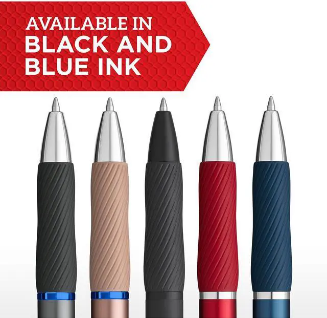 Alt view image 3 of 6 - S-Gel Pens, Sleek Metal Barrel, Matte Black, Medium Point (0.7mm), Black Gel Ink, 12 Count