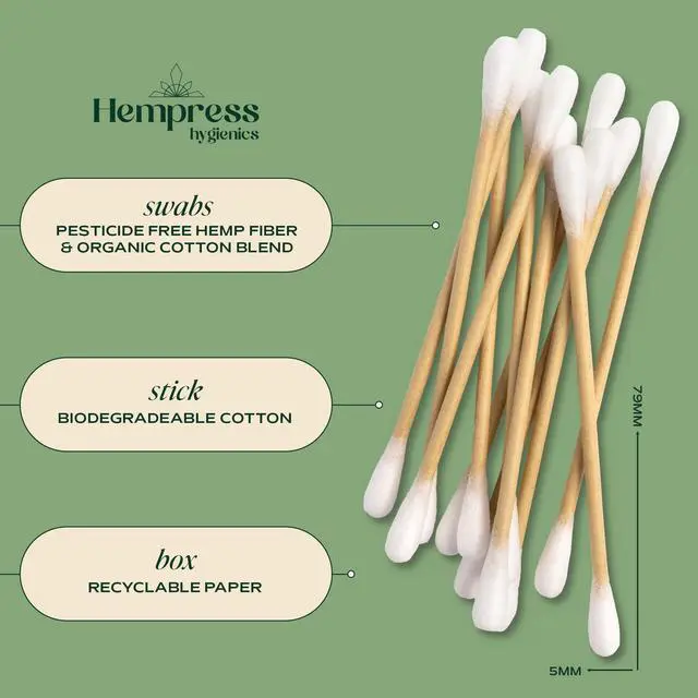 Alt view image 4 of 7 - Organic Cotton Swabs for Ears, Soft Swab Sticks for Ear Cleaning, Makeup Touch-Ups, Skincare, Nail Care & More, Non-Toxic Travel Essentials & Toiletry Must-Haves (400 Count)