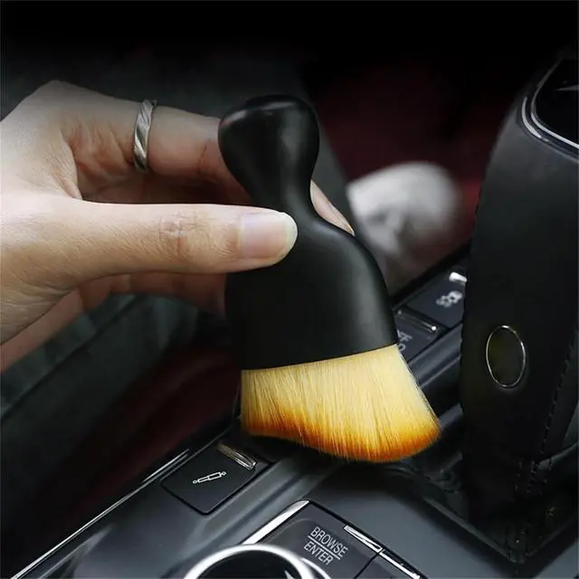 Alt view image 2 of 6 - Car Interior Detailing Brush Set, 2PCS Soft Bristle Car Interior Cleaning Brush for Dashboard, Air Vent & Screens, Scratch-Free Car Dust Brush for Auto Detailing