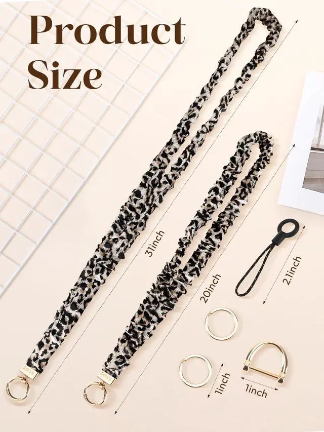 Alt view image 2 of 6 - Stretchy Scrunchie Lanyard for ID Badges & Keys, Teacher Neck Lanyard with Retractable Keychain Cute & Durable for Women (Classic Black)