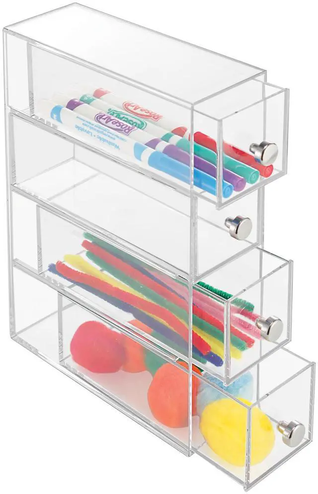 Main image of 36560EU 4-Drawer Vanity/Cosmetic Organizer, Set of 1, Clear