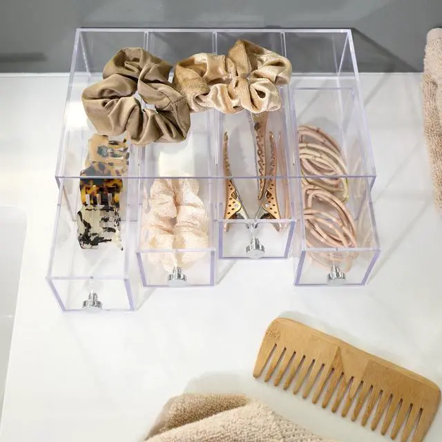Alt view image 5 of 6 - 36560EU 4-Drawer Vanity/Cosmetic Organizer, Set of 1, Clear