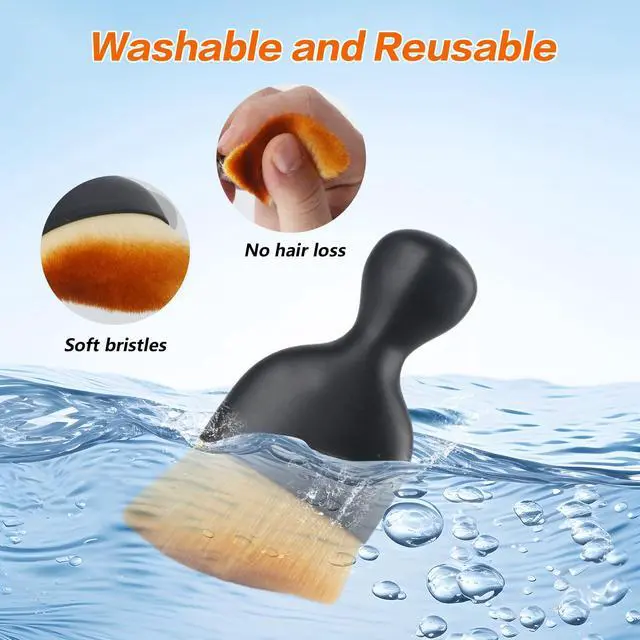 Alt view image 4 of 7 - 4 Car Brush Interior Dust BrushCar Interior Cleaning Detailing Brush