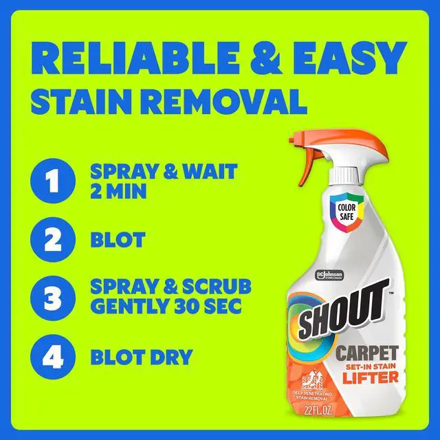 Alt view image 7 of 7 - Carpet Set-In Stain Lifter Spray, Rug & Carpet Cleaner, Color Safe and Fast Acting Spot & Stain Remover, 22 oz Trigger Spray