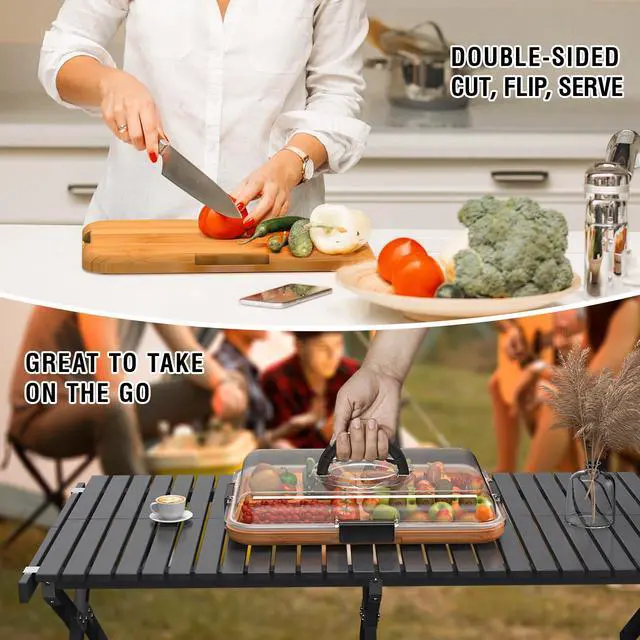 Alt view image 6 of 7 - Portable Charcuterie Boards with Lid, Cheese, Veggie & Snack Tray