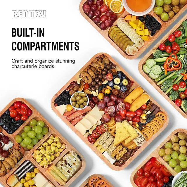 Alt view image 7 of 7 - Portable Charcuterie Boards with Lid, Cheese, Veggie & Snack Tray