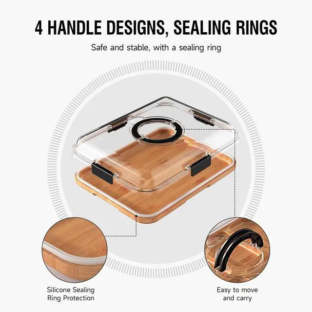 Alt view image 5 of 7 - Portable Charcuterie Boards with Lid, Cheese, Veggie & Snack Tray