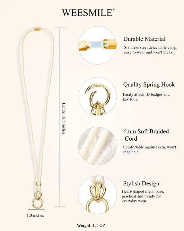 Alt view image 4 of 7 - Breakaway lanyards for id badges Neck Lanyards for Keys Women