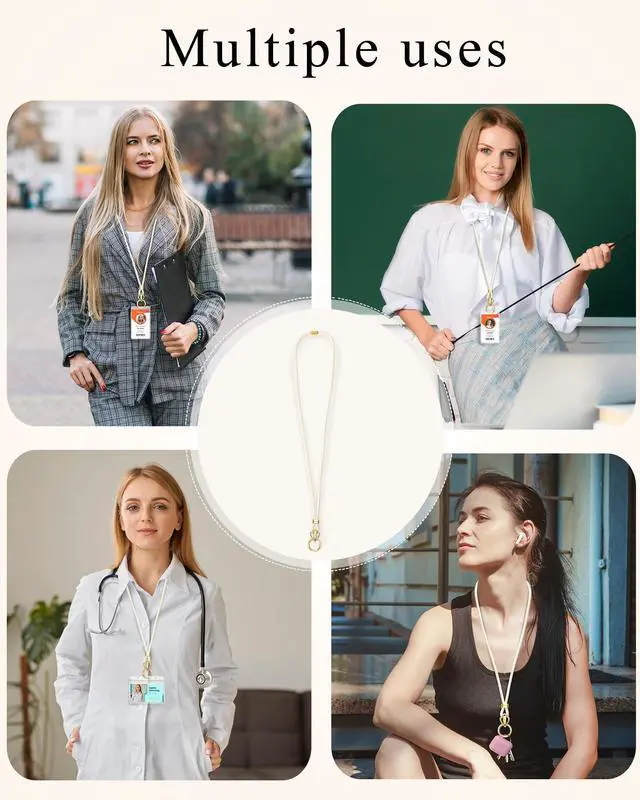 Alt view image 7 of 7 - Breakaway lanyards for id badges Neck Lanyards for Keys Women
