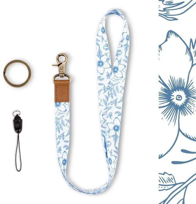 Main image of Lanyard ID Badge, Key & Long Neck Lanyard - Cute & Cool Design for Women, Office, Cruise Ship, Staff, Students - Detachable Keyring for ID Card, Car Key, Name Tag, Credit Cards, Wallet, Phones