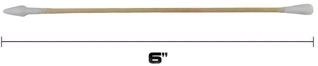 Alt view image 4 of 5 - (Tapered and Regular Tip) Type-III 100pc Gun Cleaning 6 Inch Double Sided Cotton Swabs