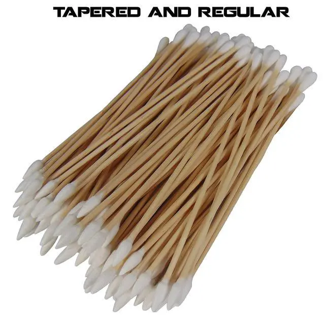 Alt view image 5 of 5 - (Tapered and Regular Tip) Type-III 100pc Gun Cleaning 6 Inch Double Sided Cotton Swabs