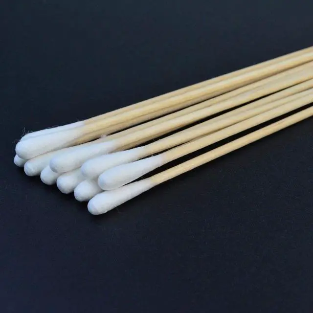Alt view image 3 of 5 - 500 Pcs Swabs Cotton Sticks, Bantoye 6 Inches Cleaning Sterile Sticks with Wooden Handle for Wound Makeup Clean, Removal Residue