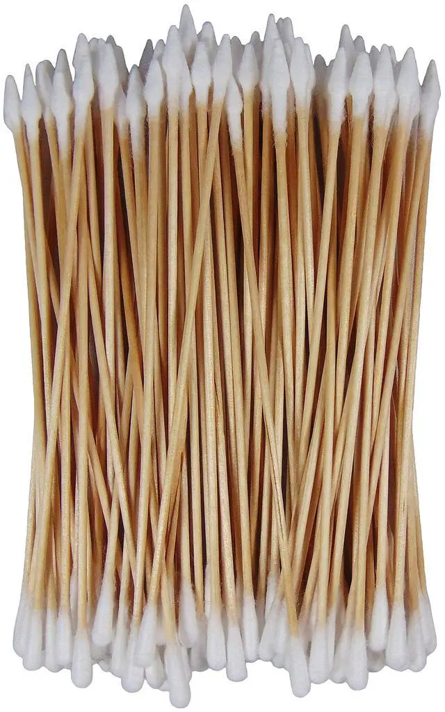 Alt view image 2 of 5 - (Tapered and Regular Tip) Type-III 100pc Gun Cleaning 6 Inch Double Sided Cotton Swabs