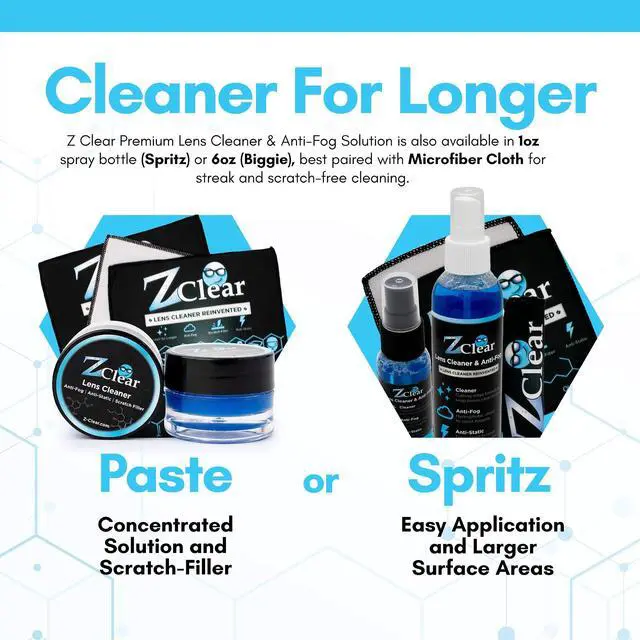Alt view image 4 of 6 - Lens Cleaner Paste for Glasses & Sunglasses + Microfiber Cloth | Crystal-Clear Streak-Free Clean, Stays Fog-Free 1-3 Days | 300+ Uses | Safe for AR & Blue Light | Alcohol-Free | Made in USA