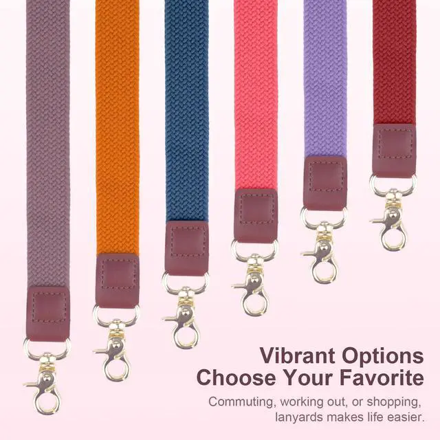 Alt view image 7 of 7 - Lanyard, Cute Teacher Lanyards, Neck Lanyards for Keys ID Badges, Stretchy Key Lanyard for Women Men (White)