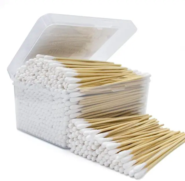 Main image of 500Ct 6'' Lint Free Long Cotton Swabs - Pure Cotton Tips Gun Cleaning Swabs with Durable Stem, Also fit Makeup, Pet Care, Electronic, Household- Case Package