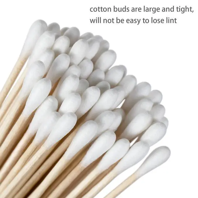Alt view image 4 of 6 - 500Ct 6'' Lint Free Long Cotton Swabs - Pure Cotton Tips Gun Cleaning Swabs with Durable Stem, Also fit Makeup, Pet Care, Electronic, Household- Case Package
