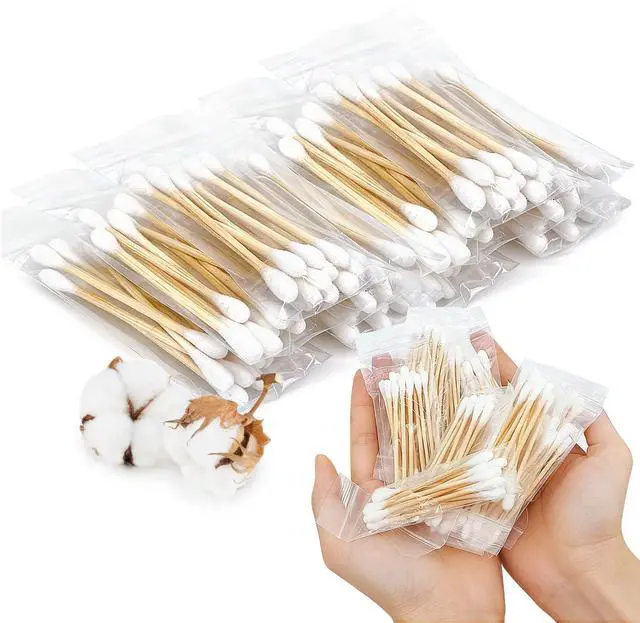 Main image of 100 PCS (10 Pack of 10) Travel Size Cotton Swabs for Ears,Individually Wrapped Cotton Swabs,Round Tipped Round Ear Swab,Ear Sticks,Travel Ear Cleaning Cotton Buds for Travel Makeup,Hotel