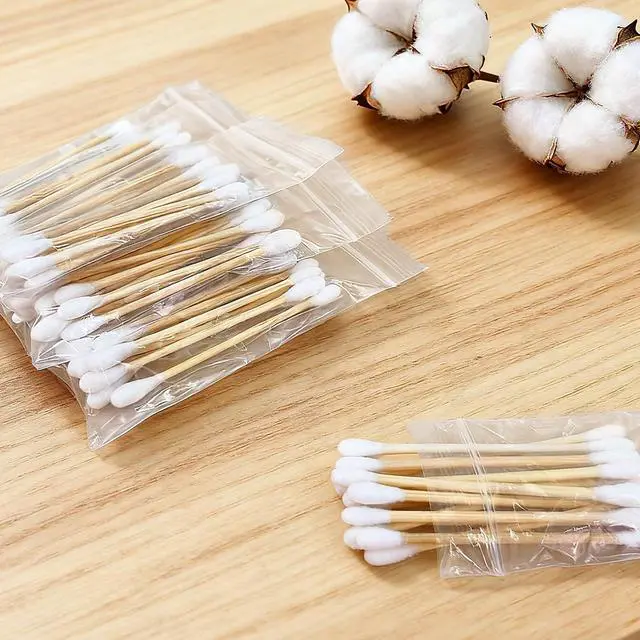 Alt view image 6 of 7 - 100 PCS (10 Pack of 10) Travel Size Cotton Swabs for Ears,Individually Wrapped Cotton Swabs,Round Tipped Round Ear Swab,Ear Sticks,Travel Ear Cleaning Cotton Buds for Travel Makeup,Hotel