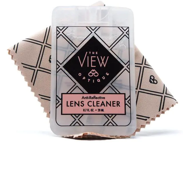 Main image of Anti-Reflective Safe lens Cleaner Spray Kit (1) 0.7oz Glasses Cleaner Spray, (1) Microfiber Cloth for Eyeglasses, Sunglasses, Lenses, Screens and Camera Cleaning Kit (2 Piece Set)