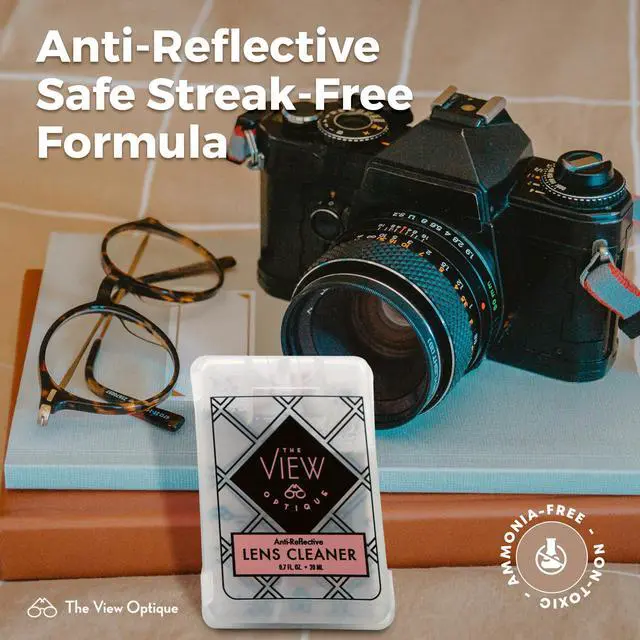 Alt view image 3 of 7 - Anti-Reflective Safe lens Cleaner Spray Kit (1) 0.7oz Glasses Cleaner Spray, (1) Microfiber Cloth for Eyeglasses, Sunglasses, Lenses, Screens and Camera Cleaning Kit (2 Piece Set)