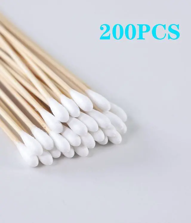 Alt view image 7 of 7 - 200PCS Cotten Swab Applicators, 6 Inch Long Wooden Cotton Swabs - Cleaning Gun Sterile Medical Q Sticks Tips Applicator With Wood Handle - Makeup & Ear Cleaner Remover Tools - For Ceramics, Jewelry