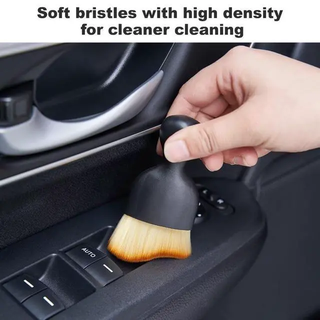 Alt view image 4 of 7 - Car Interior and Exterior Soft bristles Detail dust Brush Interior dusting Brush Dashboard Cleaning Brush Home Office Computer Keyboard dusting Tools+ Double-Sided Suede Cleaning Towel