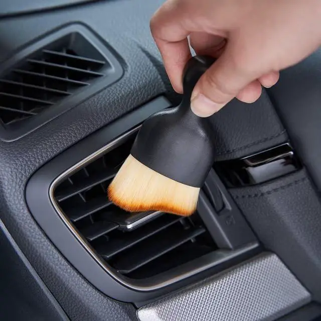Alt view image 5 of 7 - Car Interior and Exterior Soft bristles Detail dust Brush Interior dusting Brush Dashboard Cleaning Brush Home Office Computer Keyboard dusting Tools+ Double-Sided Suede Cleaning Towel