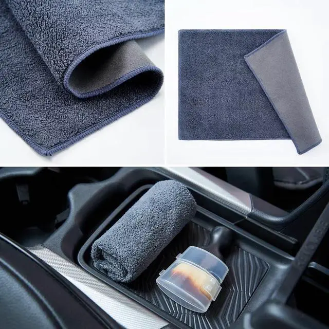 Alt view image 6 of 7 - Car Interior and Exterior Soft bristles Detail dust Brush Interior dusting Brush Dashboard Cleaning Brush Home Office Computer Keyboard dusting Tools+ Double-Sided Suede Cleaning Towel