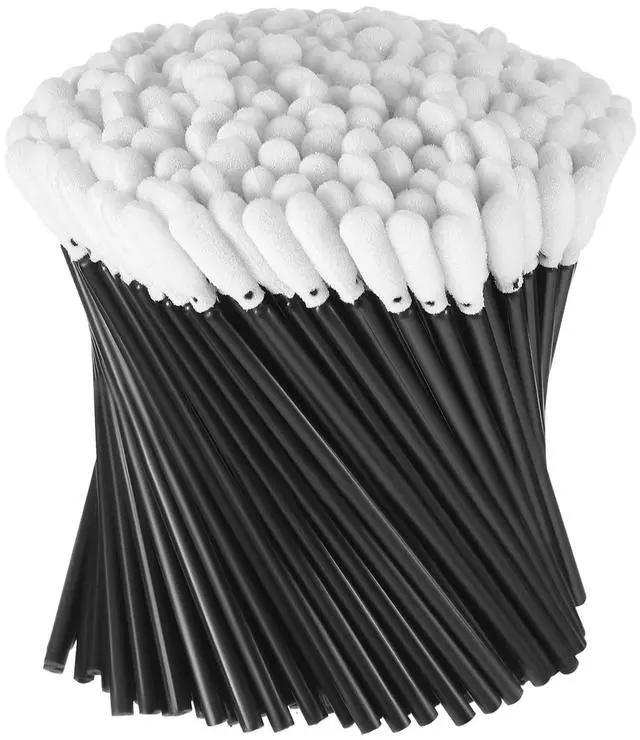 Main image of 500 Pieces Swabs Sponge Tip Swabs Foam Tip Sticks for Inkjet Printer Print Head, Camera Lens, Optical Equipment 3.66 Inch(Black)