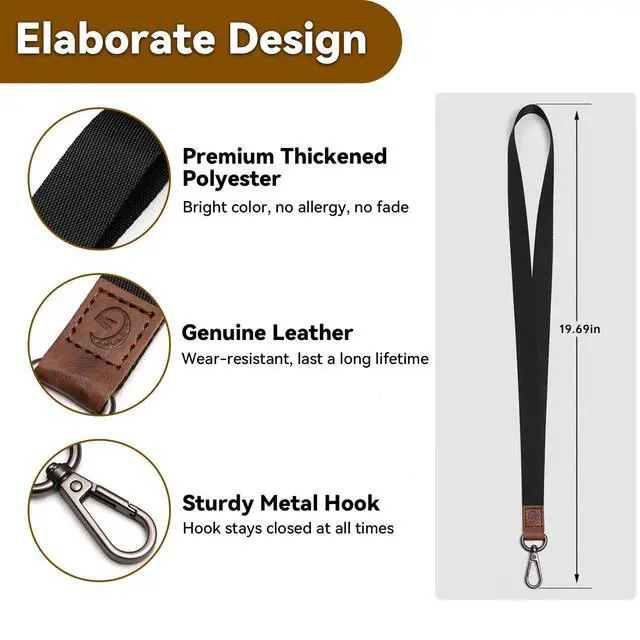 Alt view image 2 of 6 - Lanyard, Long Neck Lanyard Key Lanyard, Id Badge Lanyard for Women and Men, Whistle, Keychain Soft Key Lanyard (Green)