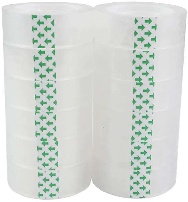 Main image of 12 Rolls Transparent Tape Clear Tape Refills Rolls,3/4 x 1000 Inches,1 inch Core,for Office, Home, School (12)