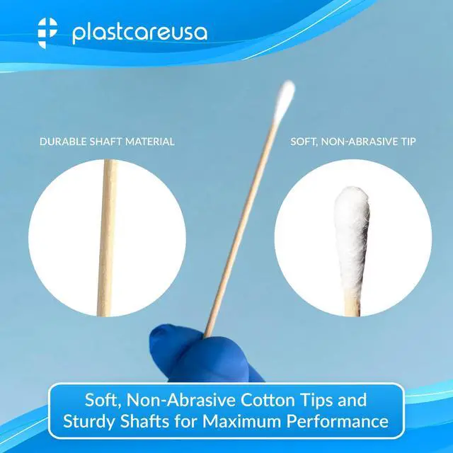 Alt view image 4 of 7 - Cotton Tipped Applicators 3 Inch - Non Sterile Cotton Swabs with Wooden Sticks - Medical Cotton Tip Applicator for Multiple Uses (1000 Pack)