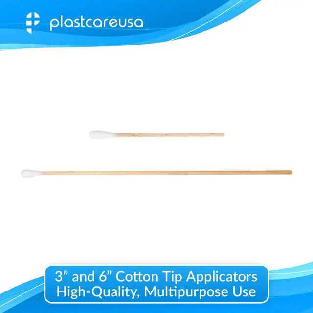 Alt view image 7 of 7 - Cotton Tipped Applicators 3 Inch - Non Sterile Cotton Swabs with Wooden Sticks - Medical Cotton Tip Applicator for Multiple Uses (1000 Pack)