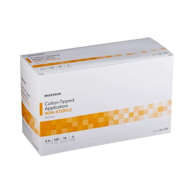 Alt view image 6 of 7 - Cotton-Tipped Applicator Swabstick, Non-Sterile, 6 in, 100 ct