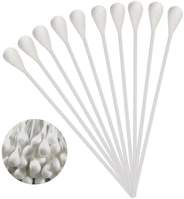 Alt view image 6 of 7 - Oversized Cotton Tipped Applicators 8" (100 Pack) Large 1/2" Swab Extra Long Cotton Swabs with Plastic Shaft, Non-Sterile Applicator Sticks