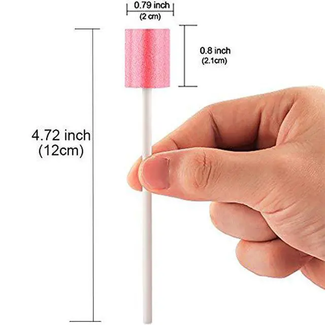 Alt view image 2 of 7 - 50 PCS Disposable Oral Care Swabs - Pink