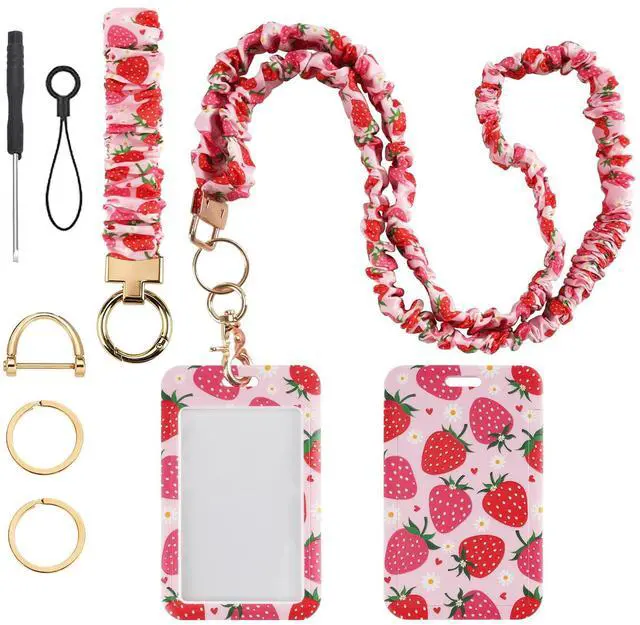 Main image of Teacher Lanyard Scrunchie Lanyard with ID Badge Holder
