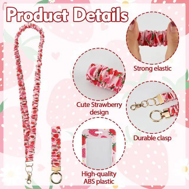 Alt view image 4 of 7 - Teacher Lanyard Scrunchie Lanyard with ID Badge Holder